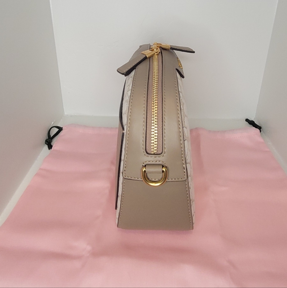 Kate Spade Flower Jacquard Stripe Addy Medium Dome Crossbody - Picture 6 of 6